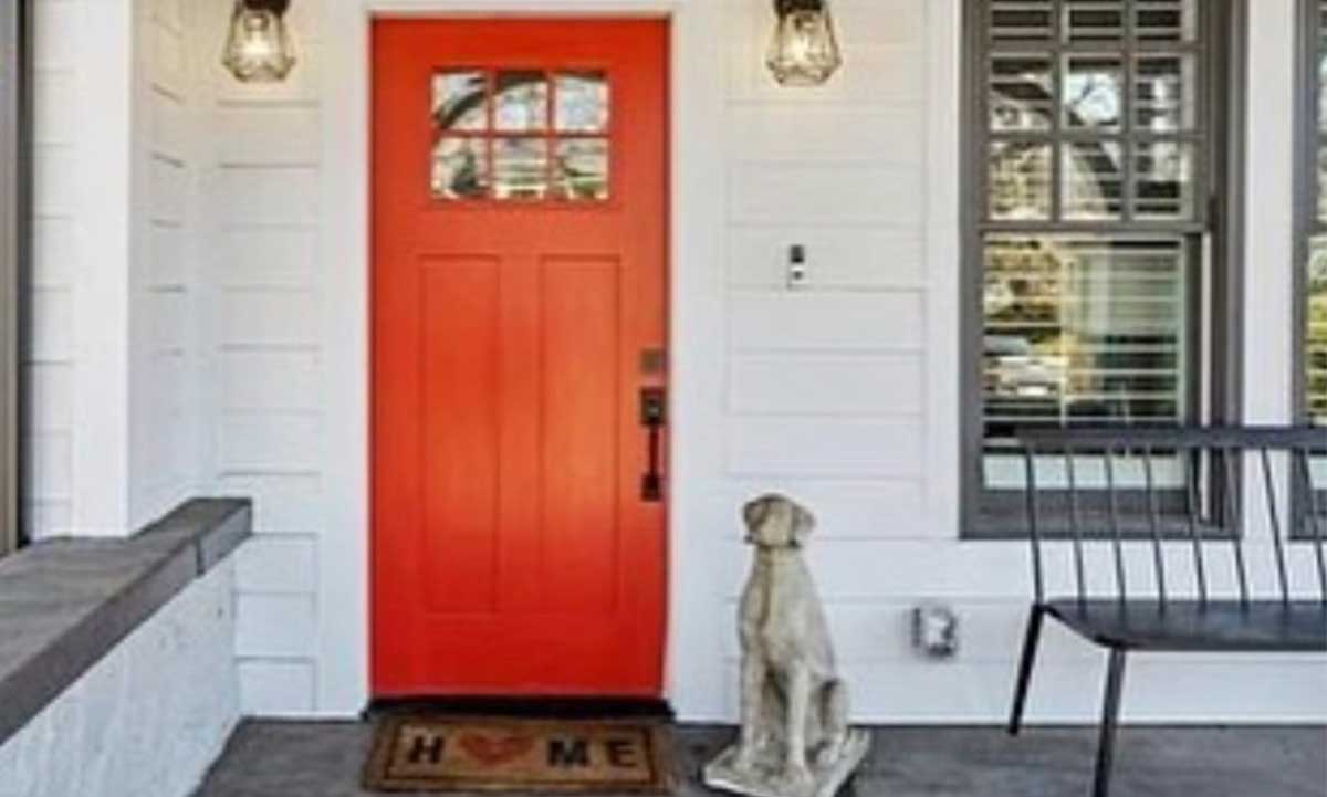 interior design front door with color and personality
