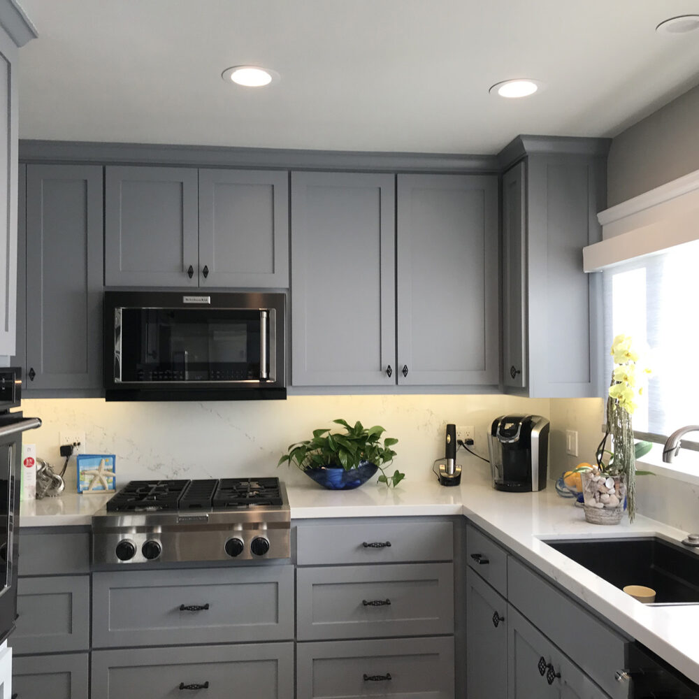 Grey cabinets for timeless kitchen